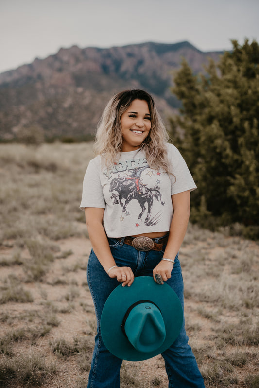 Cowboy Rodeo Crop Tee